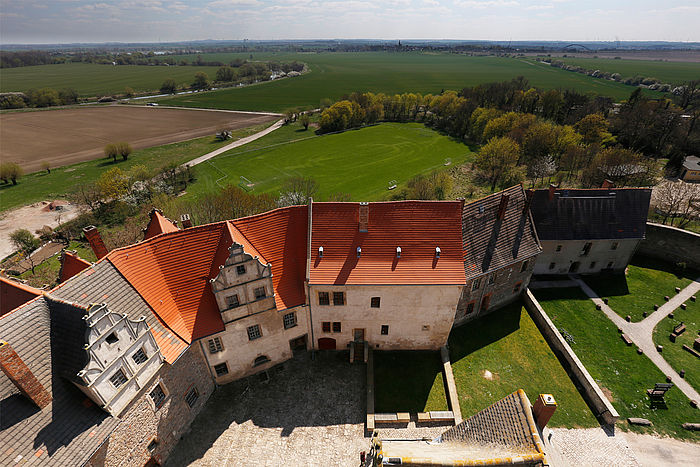 Schloss Plötzkau, Blick vom Bergfried