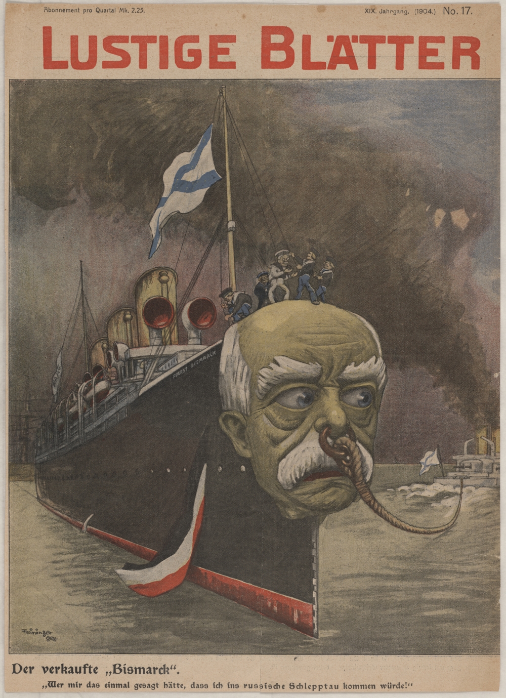 Lyonel Feininger: Der verkaufte "Bismarck", 1904