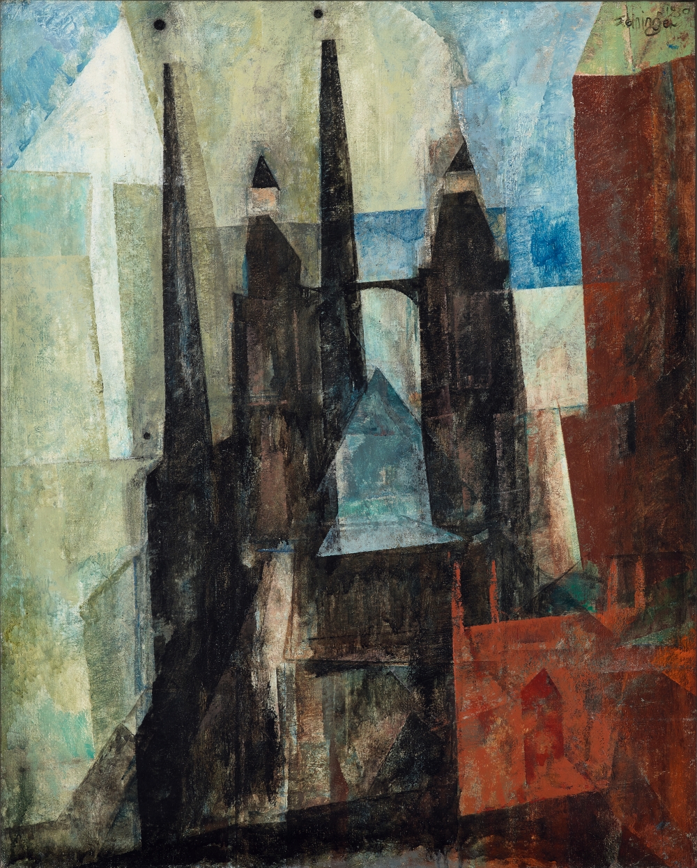Lyonel Feininger: Marienkirche mit dem Pfeil, 1930